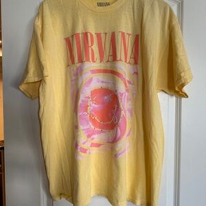 NIRVANA band Tee with rhinestones graphic tee